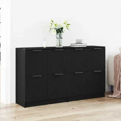 Kreveta 2 pcs Crni hrast 60 x 30 x 70 cm Konstruirano drvo
