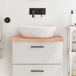 Kupaonska radna ploča svjetlosmeđa 60x30x(2-4) cm masivno drvo
