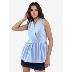 MSN Collection Bluza Blusen svetlo modra