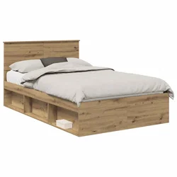 Vidaxl Konstrukcija postelje Oreh 120 x 200 cm Masivno borovo les