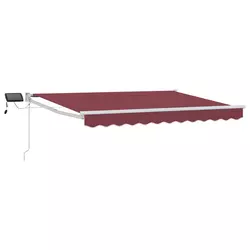 Ručna zlačivna tenda s LED diodama Bordo i Bijela 3,5 x 2,5 m