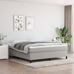 vidaXL Box spring posteljni okvir svetlo siv 180x200 cm blago