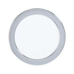 Eglo Fueva 5 ugradbena led, 10,5w, 1350lm, prečnik 166, ip44, bela/hrom/plastika