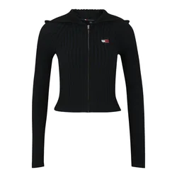 Tommy Jeans Pletena jopa rdeča/črna/bela