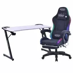 Set Gejmerska Stolica Imperial Throne 5400 LED RGB + Gejmerski Sto GT 22 - White