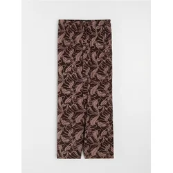 Sinsay - Viskozne wide leg pantalone sa biljnim motivom - šareno