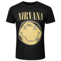 Metal majica moška Nirvana - Happy Face Infill Distressed - ROCK OFF - NIRVCBN103MB
