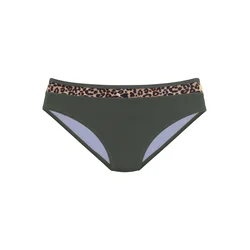 LASCANA Bikini hlačke  rjava / kaki / črna