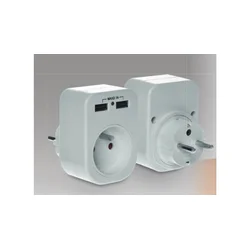 Vtičnica z/s polnilnikom 2xUSB 2.1A R-1USB