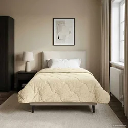 Zimska pokrivača Krema 140 x 220 cm Mikrofibra i teddy flis