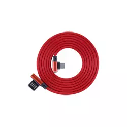 KABEL USB A Moški-> TYPE-C Moški 90°, 1,5 m Rdeč