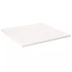 Ploča za stol bijela 80x80x2,5 cm masivna borovina četvrtasta