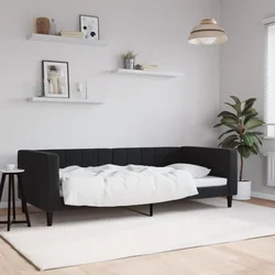 Vidaxl Raztegljiva postelja črna 90x200 cm žamet