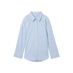 TOM TAILOR DENIM Bluza  svetlo modra / bela