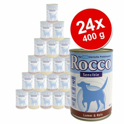 5 + 1 gratis! Mokra pasja hrana Rocco Sensitive 6 x 400 g - Piščanec & krompir