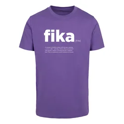 Mister Tee Majica Fika lila/bela