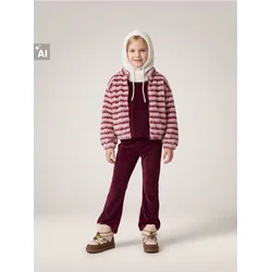 Sinsay - Velur komplet: majica i pantalone - mahagoni