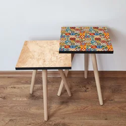 Hanah Home Set klub stočića 2Shp515, 2 komada, Šareni