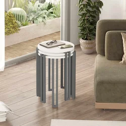 Hanah Home Set uklopivih stočića, 3 komada, Beli
