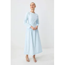 Trendyol Modest Ženska haljina Tctss26Eb00043, Svetloplava