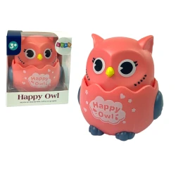 slomart Senzišna igrača LEAN TOYS - Sova, roza