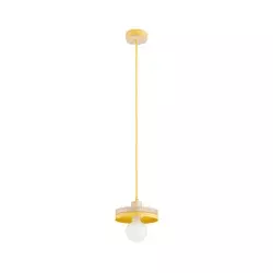 Luster na sajli LARSO 1xE27/15W/230V žuta/bež