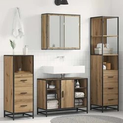 Set namještaja za kupaonicu s ladicama 3 pcs Umjetnički hrast