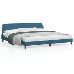 Okvir za krevet Dover plavi 200x200 cm baršunasti