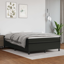 Okvir za krevet s oprugom crni 140x200 cm od umjetne kože