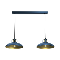 Luster na sajli FELIX 2xE27/60W/230V, plave boje