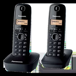 Panasonic Telefon bežični, DUO DECT, 1.25 LED display, crna boja - KX-TG1612FXH