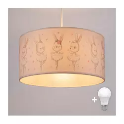 Brilagi - LED dečiji luster na sajli BOBO 1xE27/10W/230V prečnik 35 cm bela/zečići