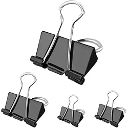 Foldback sponke 32mm črna 10 kos 01284