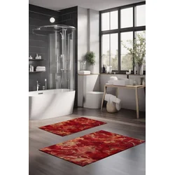 Lessentiel Maison Set prostirki za kupatilo CT-5052, 2 Komada, Crvena