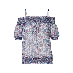 KOROSHI Bluza modra/lila/bela