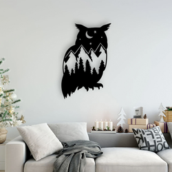 Owl - Drveni zidni ukras -