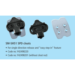 Shimano pločice za pedale sm-sh51, single release mode, incl. cleat nut, 1 pair ( Y42498220/U11-1 )