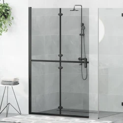 Walk-In zid za tuširanje Crna 120 x 6,5 x 190 cm