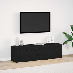 TV ormarić s LED rasvjetom Crni Hrast 140 x 34 x 40 cm