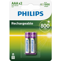 Philips R03B2A80/10 - 2 kom Punjive baterije AAA MULTILIFE NiMH/1,2V/800 mAh