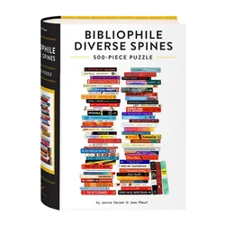 Chronicle Books Puzzle Bibliophile Diverse Spines 500 kosov