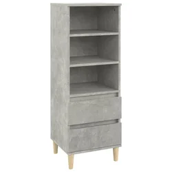 Visoka komoda boja betona 40 x 36 x 110 cm konstruirano drvo