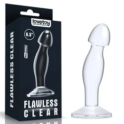 Flawless glass butt plug clear 6,5inch