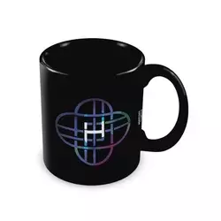 Šolja Pyramid - KPop Demon Hunters - Huntrix Logo Black Mug