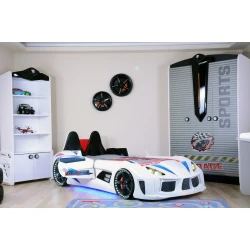 Hanah Home Dečiji krevet - auto Crni