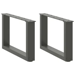 Noge za klub stolić U-oblik 2 kom antracit 50 x (30-31) cm čelik
