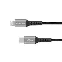 KRUGER&MATZ USB-C na Lightning MFi kabl za punjenje i sinhronizaciju, dužina 1 m, model KM1267