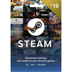 Steam Wallet Gift Card €10 - Digital Code