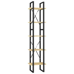 Ormarić za knjige s 5 razina 40 x 30 x 175 cm od borovine