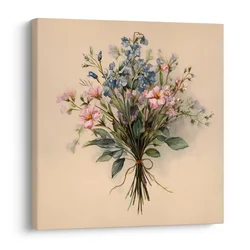 Slika nežno cvetlično aranžma - 70x70